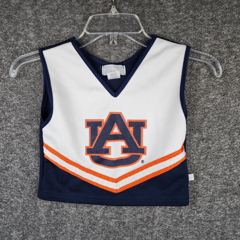 Auburn Tigers Shell Top Girls 6 Navy White NCAA Football Third Street EUC